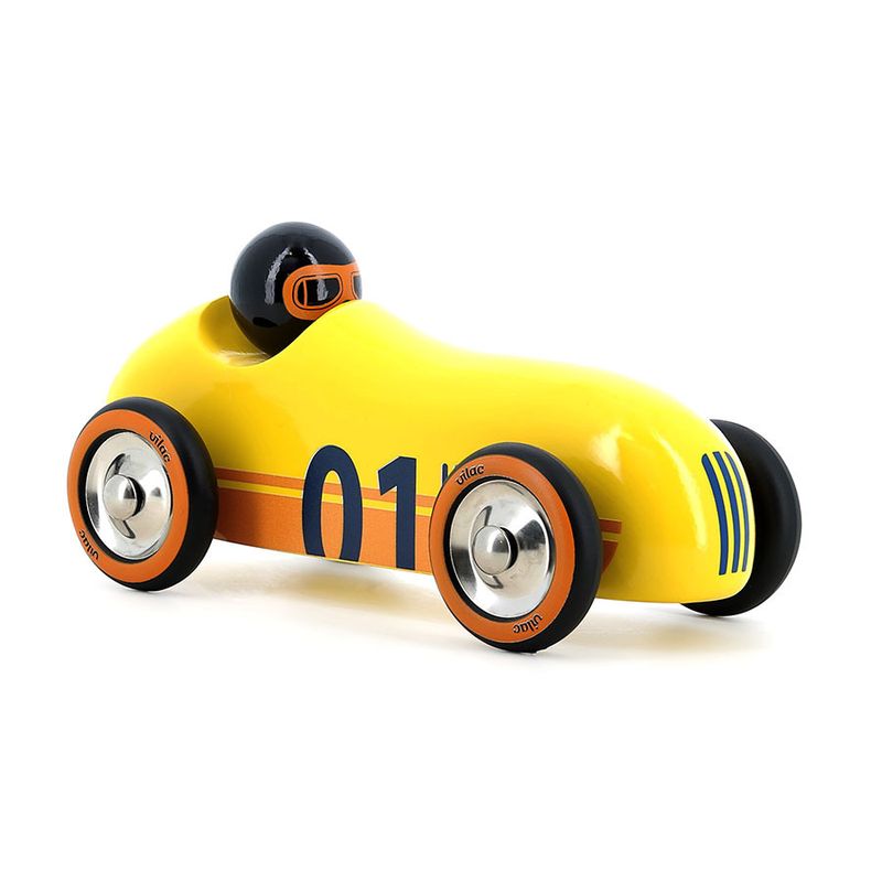 Voiture en bois, Old sport Compet’ - Jaune