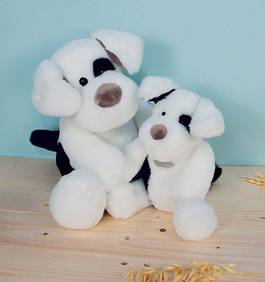 Peluche chien Noopy blanc et noir