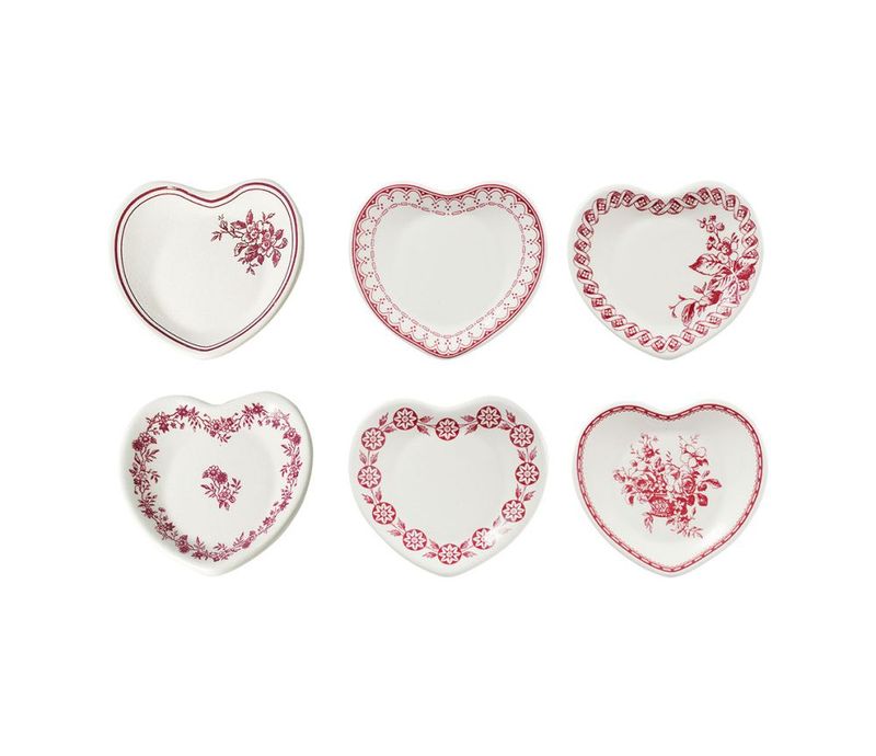 6 mini-coupelles Cœur Faustine Bordeaux