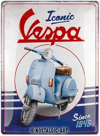 Plaque métal 30 x 40 cm - Vespa - Iconic since 1946