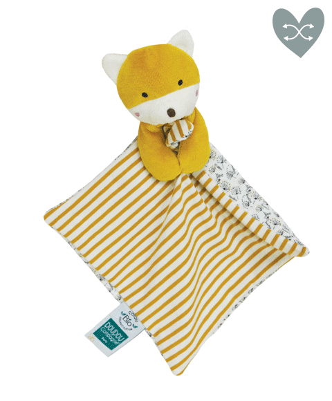 Doudou bébé renard en coton bio