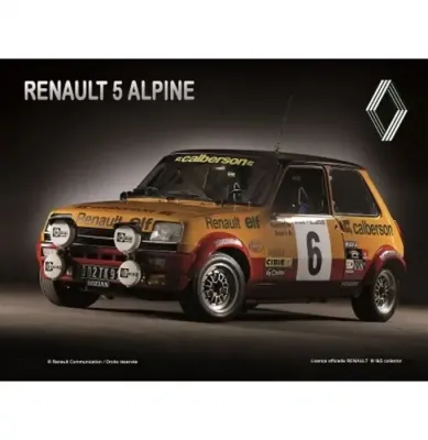 Plaque métal 30 x 40 cm - RENAULT R5 Alpine Calberson