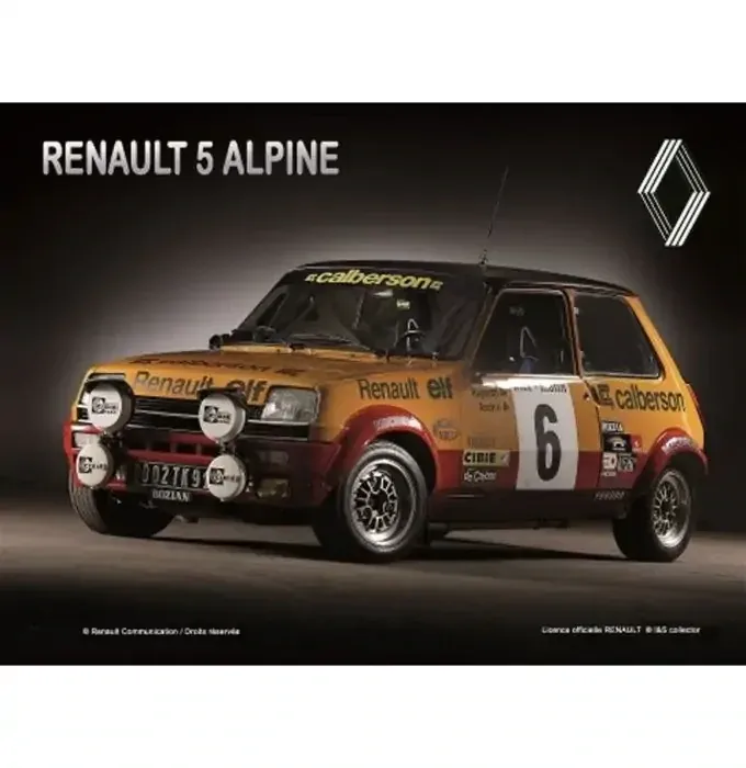Plaque métal 30 x 40 cm - RENAULT R5 Alpine Calberson