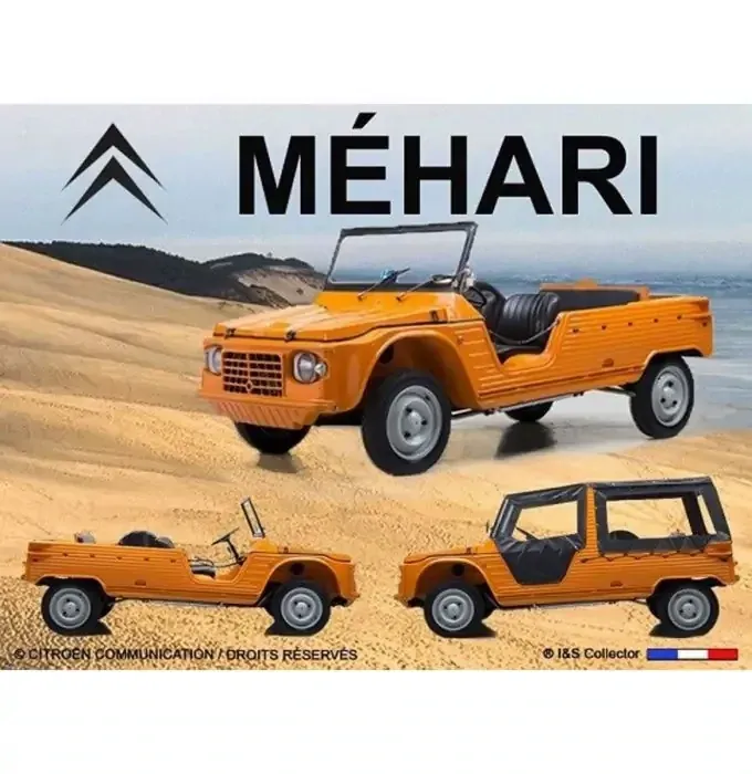 Plaque métal 30 x 40 cm - CITROËN Mehari plage