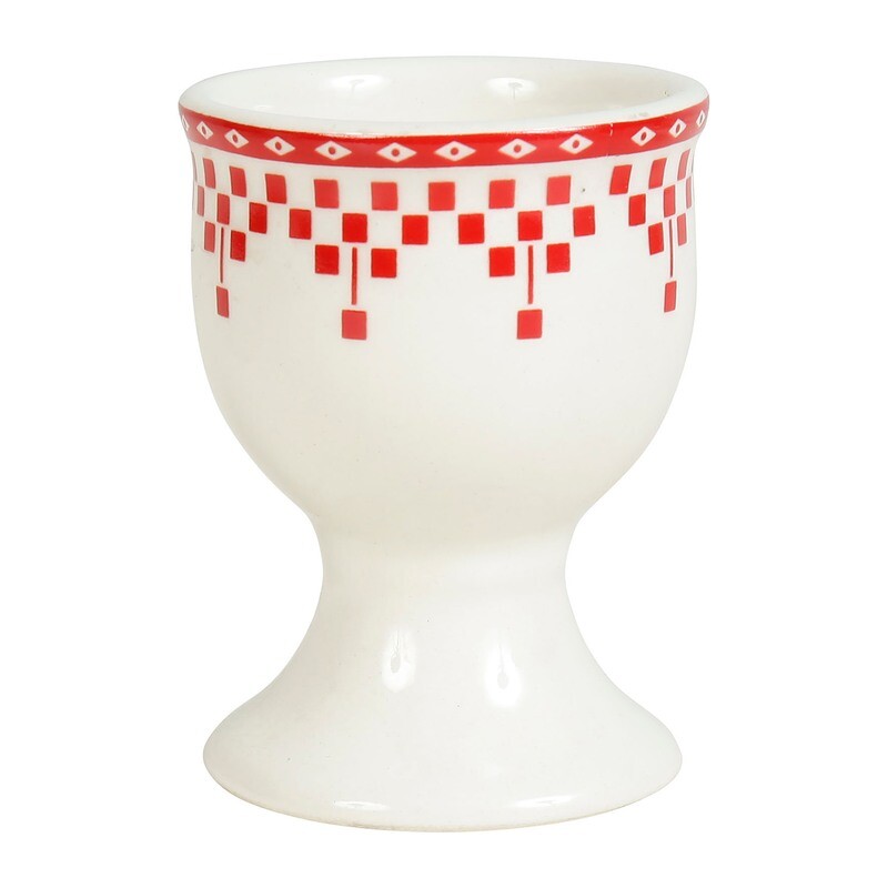 Coquetier Damier rouge