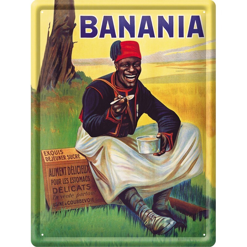 Plaque métal 30 X 40 cm - Banania Tirailleur