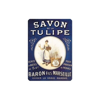 Plaque métal 15 X 21 cm - Savon de la Tulipe