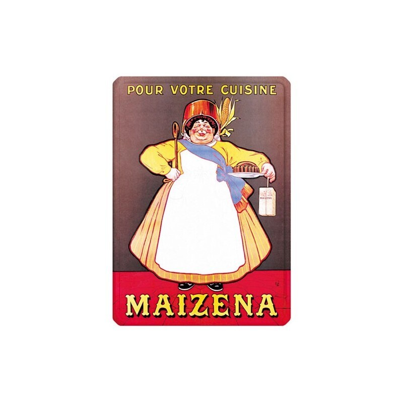 Plaque métal 15 X 21 cm - Cuisinière - Maizena
