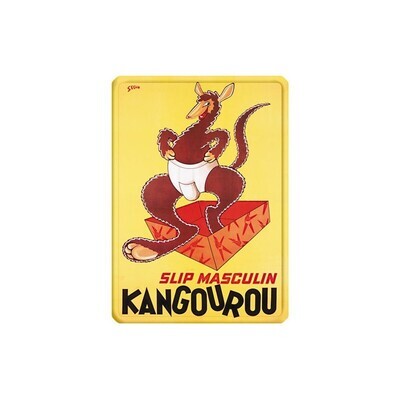 Plaque métal 15 X 21 cm - Slip - Kangourou