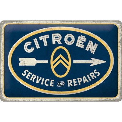 Plaque métal 20 x 30 cm - Citroën - Service