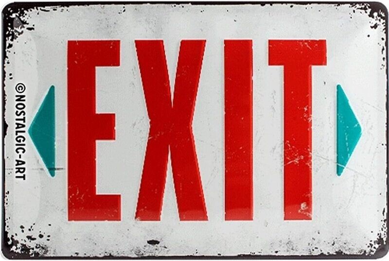 Plaque métal 20 x 30 cm - EXIT