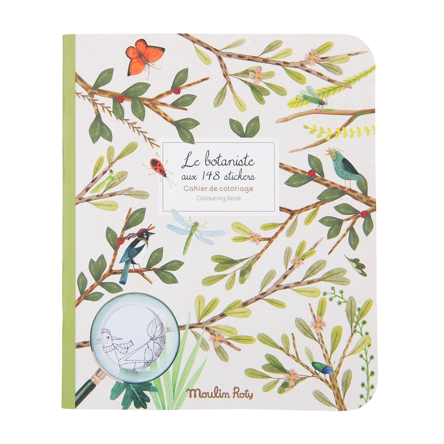 Cahier de coloriage et stickers Le botaniste - Le jardin du moulin