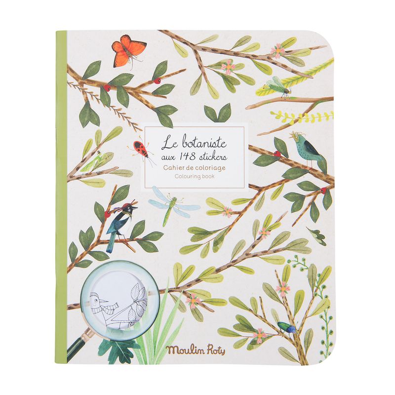 Cahier de coloriage et stickers Le botaniste - Le jardin du moulin