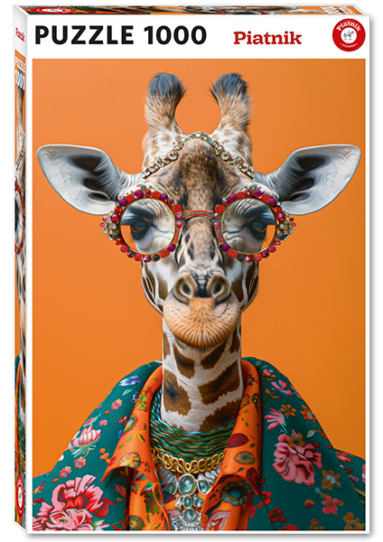 Puzzle 1000 pièces - Crazy Giraffe