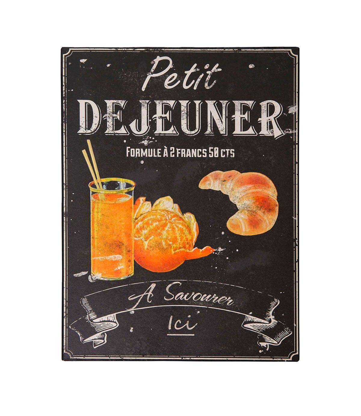 Plaque "petit déjeuner" 33 x 25 cm