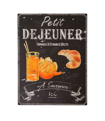 Plaque "petit déjeuner" 33 x 25 cm