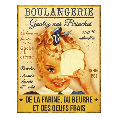 Plaque "Boulangerie" 50 x 38 cm