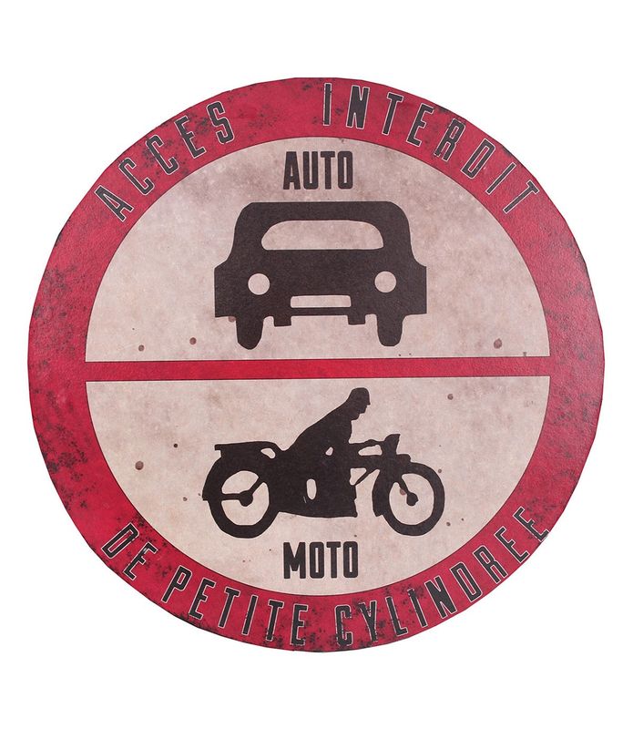 Plaque industrielle Auto-Moto Diam. 40 cm