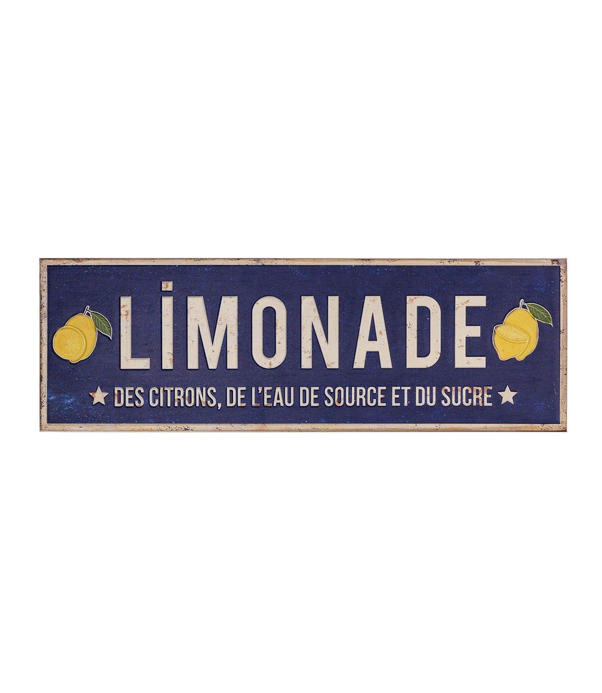 Plaque métal "Limonade" 55 x 18 cm
