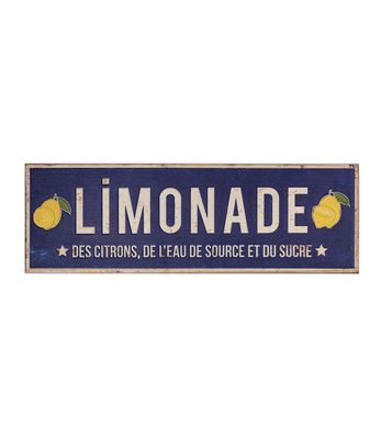 Plaque métal "Limonade" 55 x 18 cm