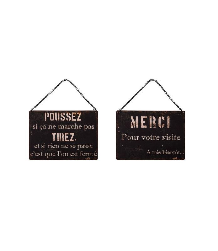 Plaque "Poussez -Tirez" 21 x 15 cm