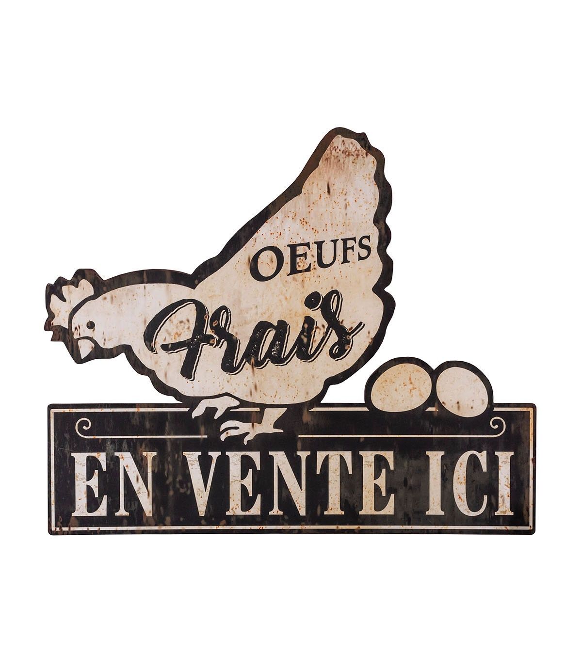 Panneau publicitaire "Oeufs frais"