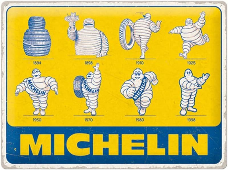 Plaque métal 30 x 40 cm - Michelin - Logo Evolution