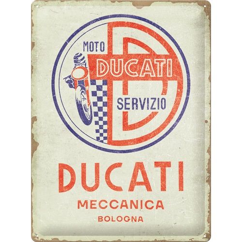 Plaque métal 30 x 40 cm - Ducati - Moto Servizio Meccanica