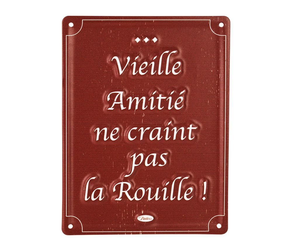 Plaque métal 15 x 20 cm - Bistrot des amis