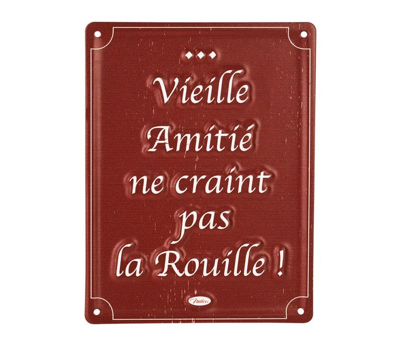 Plaque métal 15 x 20 cm - Bistrot des amis