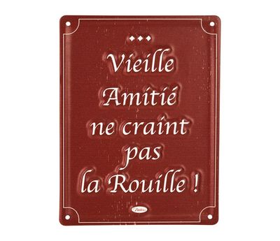 Plaque métal 15 x 20 cm - Bistrot des amis