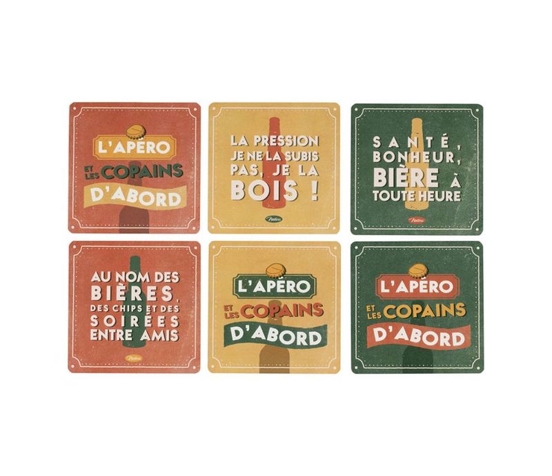 Dessous de verres ( X 6 ) - Les copains d'abord