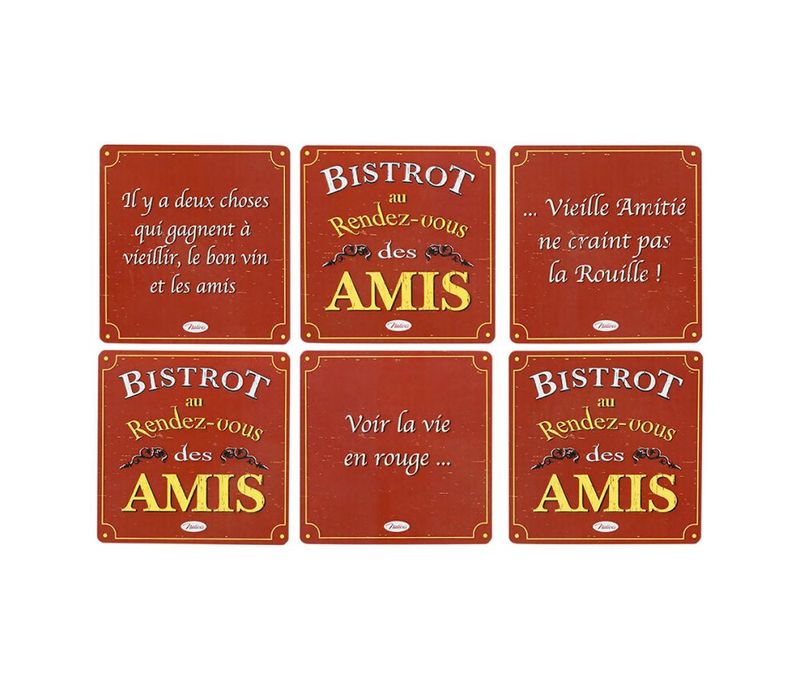 Dessous de verres ( X 6 ) - Bistrot des amis