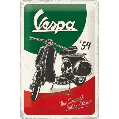 Plaque métal 20 x 30 cm - Vespa - Italian classic