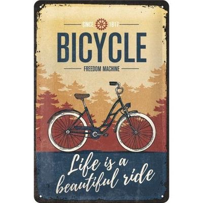Plaque métal 20 x 30 cm - Bicycle ride
