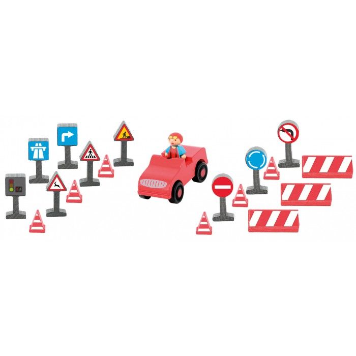 voiture et panneaux de circulation