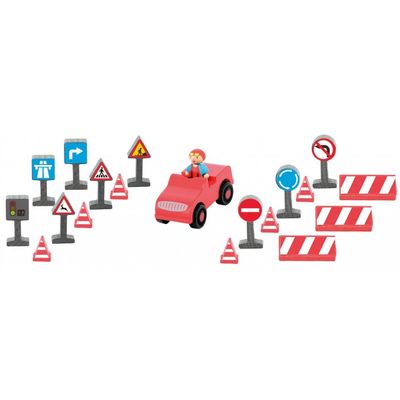 voiture et panneaux de circulation