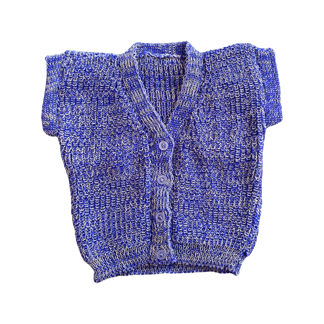 Purple Fleck Rib Vest