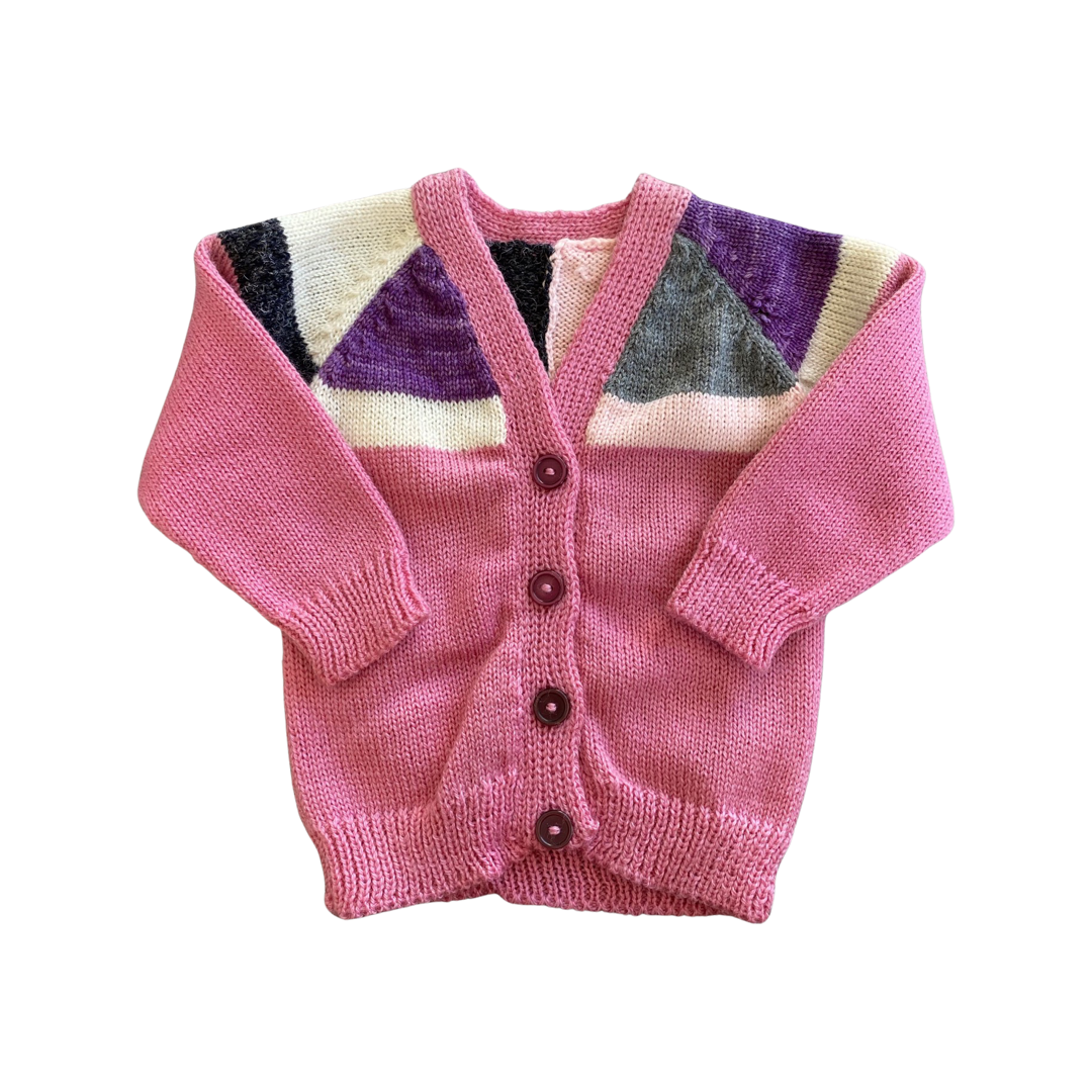 Pink Mondrian Cardigan