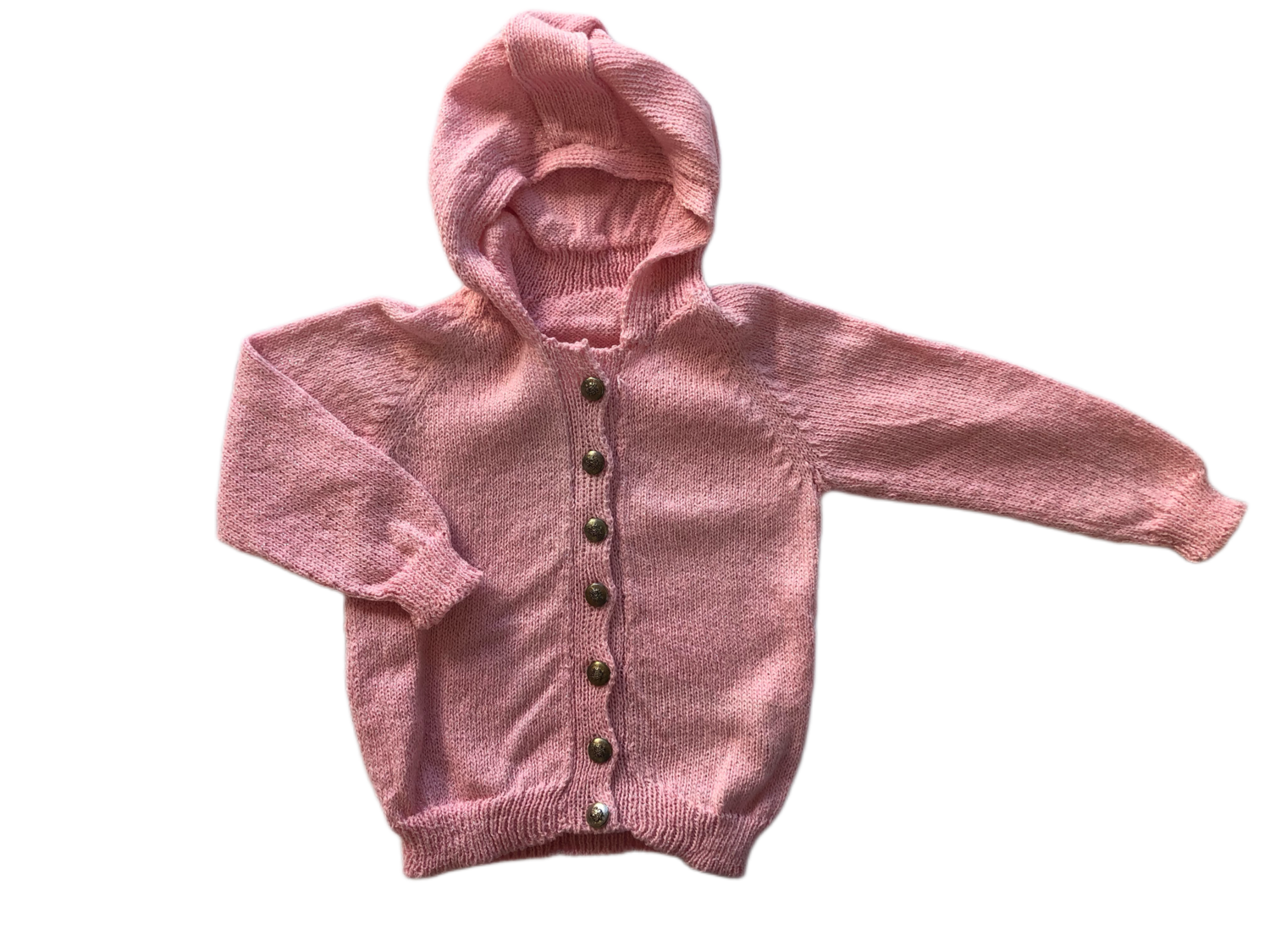Pink Hooded Cardigan