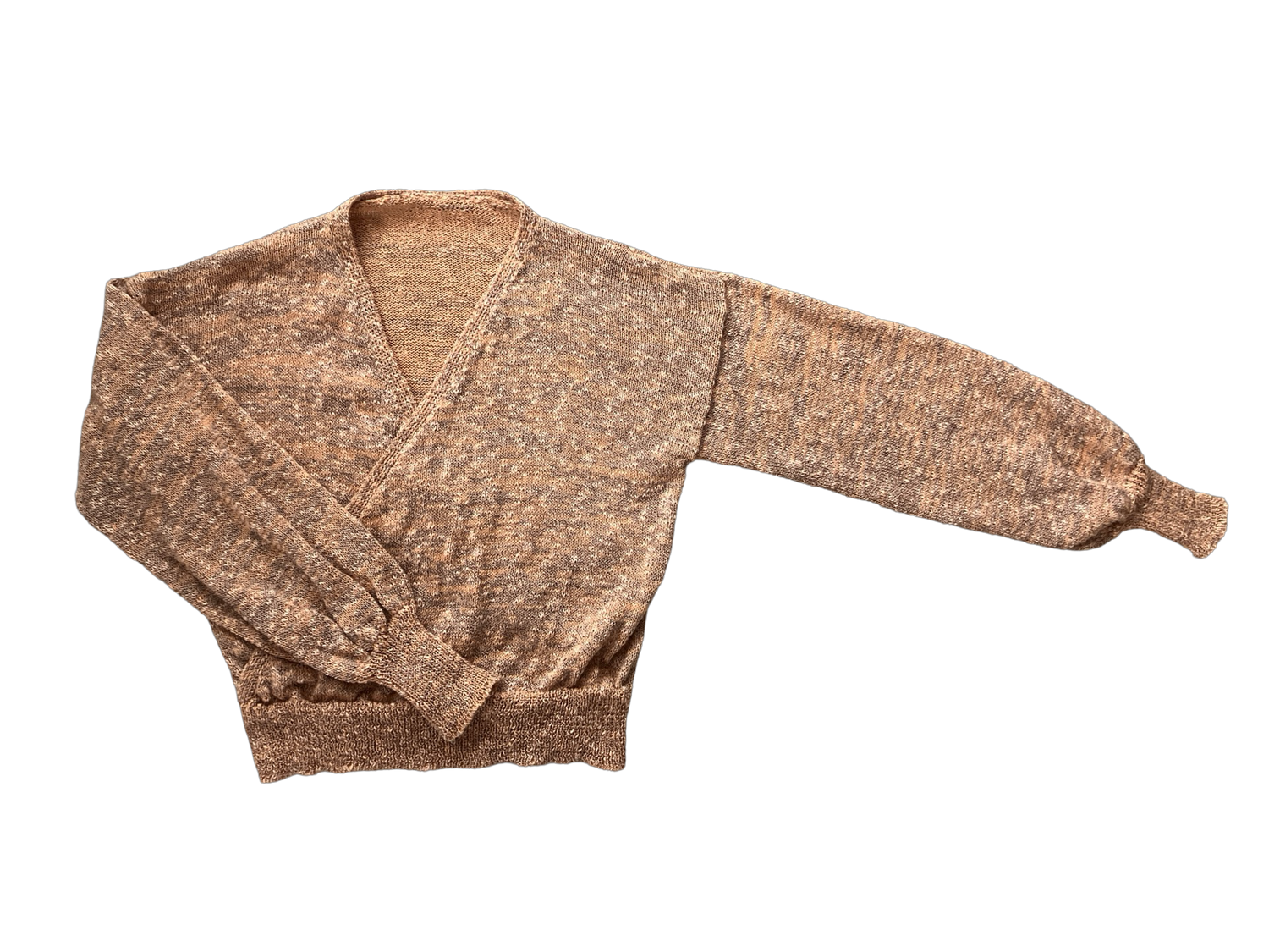 Cross Over Jerseys, Cross Over Jerserys: Apricot/Beige fleck Crossover Jersey - size L