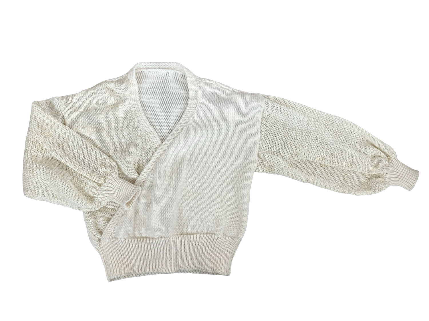 Sparkle faux Cross-over Cardigan, Faux Cross-Over Cardigan: Cream size 4