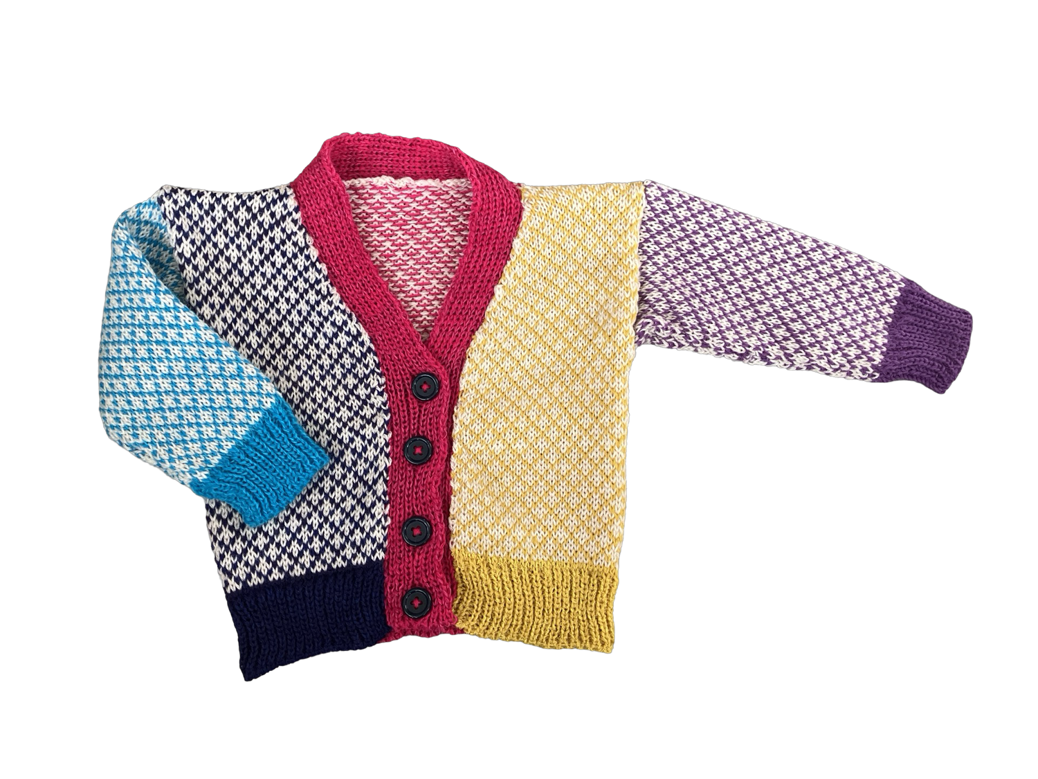 Harelquin Cardigan, Harlequin Cardigan: Size 0-3m