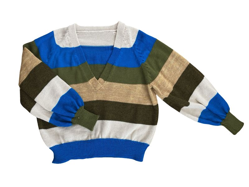 Striped Deep-V Jersey