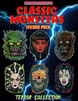 FrankenHorrors Classic Monsters Sticker Pack: Terror Collection
