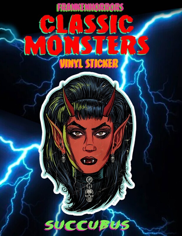 Succubus FrankenHorrors Classic Monsters Die Cut Vinyl Sticker