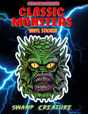 Swamp Creature  FrankenHorrors Classic Monsters Die Cut Vinyl Sticker
