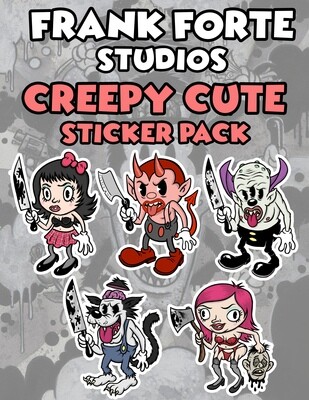 Creepy Cute sticker set Frank Forte Die Cut Vinyl Sticker