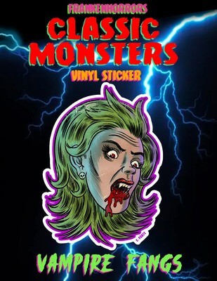 Vampire Fangs FrankenHorrors Classic Monsters Vinyl Sticker