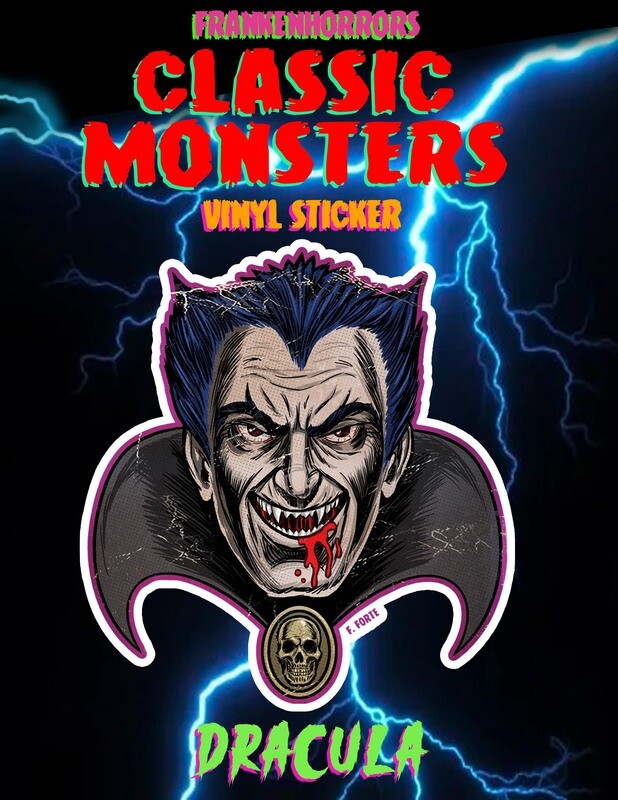 Dracula FrankenHorrors Classic Monsters Die Cut Vinyl Sticker